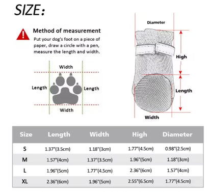 Zapatos para perros pequeños – Botas ligeras y transpirables (Set de 4 unidades)